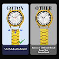 Miniatyrbild 2 av 8: 20mm rostfritt stål utan gap band [One Click Attachment] för Galaxy Watch 6 5 4 Active 2 40mm 44mm, Watch 6 Classic 47mm 43mm, Watch 5 Pro 45mm