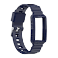 Miniatyrbillede 1 af 5: Til Fitbit Charge 3 Se Silikon One Body Armor Watch Band JEK Navy Blue