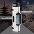 Miniatyrbillede 9 af 9: Rejsevækkeur med LED-lommelygte, lommelygte LED digitalt verdensur rejsevækkeur termometer udendørs, lille og let, tænd/sluk-knap, 2