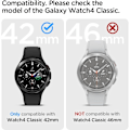 Miniatyrbillede 2 af 5: Liquid Air Armor designet til Galaxy Watch 4 Classic Case 42mm (2021) - Mat Sort Mat Sort