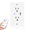 Miniatyrbillede 1 af 5: Smart indbygget stikkontakt 2Ac+ USB stikkontakt 2 Ac-stik Wifi