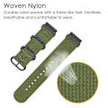 Miniatyrbild 4 av 5: För Garmin Fenix 7 Trefaldig Stålspänne Nylon Klockarmband TKS Army Green