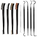 Miniatyrbilde 1 av 5: Mini Wire Brush & Pick Kit - 9 deler for rengjøring av sveiseslagg og rust
