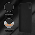 Miniatyrbild 5 av 6: Designat för iPhone XR Skal, Silikon Ultra Slim Stötsäkert Telefonskal med [Mjukt Anti-Rep Mikrofiberfoder], 6.1 tum, Svart Svart