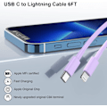 Miniatyrbillede 2 af 5: (4-pak Apple Mfi-certificeret) USB C til Lightning-kabel