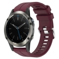 Miniatyrbillede 1 af 5: For Garmin Quatix 5 Sapphire 22mm Solid Color Silicone Watch Band OPW Burgundy