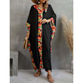 Miniatyrbilde 3 av 5: Kvinners badedrakt Cover Up etnisk print Kaftan Strand Maxi Kjoler