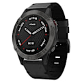 Miniatyrbillede 1 af 5: Til Garmin Fenix 6 Sapphire Gps 22mm Læder Stål Spænde Urrem BUI Black