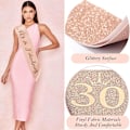 Miniatyrbillede 3 af 5: Rose Gold 30-års dekorationer sæt - sash, tiara, ballon, lys, toppers