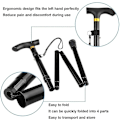 Miniatyrbild 4 av 5: Hopfällbar och justerbar design Walking Cane Folding Cane Portable Walking Cane
