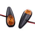 Miniatyrbillede 2 af 5: LED-blinklys til motorcykel, indbygget montering (ravfarvet)