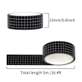 Miniatyrbild 3 av 5: Färgglad rutnät Washi Tape Set - 18 rullar för DIY-dekor
