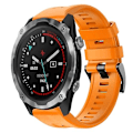 Miniatyrbillede 1 af 5: Til Garmin Descent Mk 2 Metal Spænde Solid Color Silikonurrem EXZ Orange