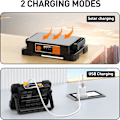 Miniatyrbillede 4 af 5: 4-tilstands arbejdslys - genopladelig LED med indbygget powerbank | Vandtæt nødbelysning