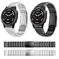 Miniatyrbillede 3 af 5: For Garmin Fenix 6x Sapphire 26mm Skildpadde Skal Rustfrit Stål Urrem ECB Sliver
