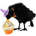 Miniatyrbillede 1 af 3: December Diamonds Trick Or Treat - 11\" Sort Raben mit Cupcake
