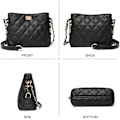 Miniatyrbillede 2 af 5: Små Crossbody-tasker til kvinder Punge Fashion Læder Letvægtshåndtasker