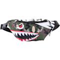 Pikkukuva 1 / 5: Lasten sarjakuva vyölaukku pojille ja tytöille, söpö nyloninen hain olkalaukku, 3-11 vuotiaille (Camouflage Shark)