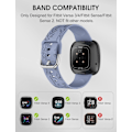 Miniatyrbillede 2 af 5: Graverede silikone remme til Fitbit Versa 4/Sense 2/Versa 3/Sense