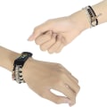 Miniatyrbillede 3 af 4: Til Fitbit Charge 5 Palm Bead Chain Watch Band KDC Black