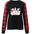 Miniatyrbild 4 av 5: Jultröjor för kvinnor 2023 Höstmode Raglan Långärmad Pullover