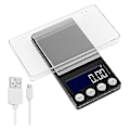 Miniatyrbillede 1 af 5: Digital køkkenvægt USB genopladelig lommevægt 500g001g Minivægt Elektronisk smykke Food Grams-vægt