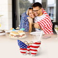 Miniatyrbillede 4 af 5: Patriotiske servietringe, 4. juli amerikansk flag design servietringholder,