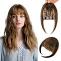 Miniatyrbillede 1 af 5: Clip-in pandehår 100 % menneskehår. Pandehårshårklips extensions