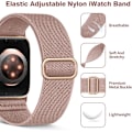 Miniatyrbillede 3 af 5: Strækbare nylonremme, der er kompatible med Apple Watch - 38 mm 40 mm 41 mm