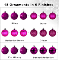 Miniatyrbilde 2 av 5: Fuchsia 3,2\" Store Julekuler - Julepynt Dekorasjoner
