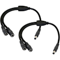 Miniatyrbillede 1 af 5: 5,5/2,1 mm 12V DC splitter strøm 1 han til 2 hun