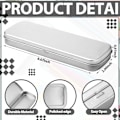 Miniatyrbilde 3 av 6: Pcs Metl ncil Box Bck to hool Gift ncil Cse Tin ncil Box Metl ncil Cse hool Supplies n Holder Empty Hinged Stinless Steel Box