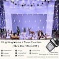Miniatyrbillede 2 af 9: 12ft x 5ft 360 LED Julelys Net, 8 Tilstande Busk Netlys Sammenkædelig, Timer, Vandtæt til Juletræer, Buske, Have, Udendørs