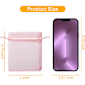 Miniatyrbillede 2 af 5: 100 stk 4x4,72 tommer Transparent Organza