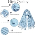 Miniatyrbillede 2 af 5: Store bløde cashmere-føles pashmina-sjal og -omslag til kvinder til vinter