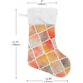Miniatyrbillede 3 af 7: Jule-Strømpe, Personlige Jule-Strømper 2-pak Moderne Orange Geometri 45,7 cm Jule-Strømper Hængende Ornament Pejs til Trædekoration