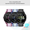 Miniatyrbild 2 av 5: Skärmskyddsfodral för Garmin Forerunner 165, Slim Guard Bumper Full Coverage Hårt PC Skyddande Skal HD Ultratunt Fodral för Forerunner 165 Smar