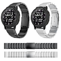 Miniatyrbillede 3 af 5: For Garmin Instinct Crossover 22mm Skildpadde Skal Rustfrit Stål Urrem GIC Black