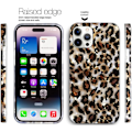 Miniatyrbillede 4 af 6: iPhone 14 Pro Cover, Luksus Glitrende Klar Leopard Silikone Cover, 6.1 ih Cheetah Design til Piger & Kvinder Bling