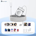 Miniatyrbild 8 av 9: Indragbar USB C-kabel, Mini 60W USB C till USB-C PD Snabbladdning + Apple Watch-laddare, 2 i 1 USB C till Ligh-tning Reseladdningskabel