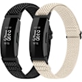 Miniatyrbild 1 av 5: Elastiskt armband för Fitbit Inspire/Inspire 2 - Mjukt nylon som andas