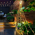 Miniatyrbild 7 av 8: Julstjärna ljusslinga, 317LED 12\" Topper Star 8 minnesmodeller 9Strands ljusslinga, dekorationsljus för inomhus utomhus jul, varm