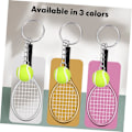 Miniatyrbillede 2 af 9: 15 stk. Tennis Racket Nøglering Mini Volleyball Nøglering Nøgleringe til Tennis Racket Bulk Gaver til Voksne Sports Nøglering til Charm Flocking Miss As