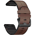 Miniatyrbilde 1 av 5: Kompatibel Fenix ​​5-band 22 mm bredd Sticked läder watch