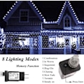 Miniatyrbilde 4 av 6: LED-nettlys, nettlys, trelysslynger, utendørs hengende lyslenke for jul, halloween, hage, gangvei, buskdekor - 9,8 fot x