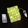 Miniatyrbillede 2 af 7: Tropisk tema Lille kaktus USB-plugin streng lys 0,8\"(H) 40 LED med fjernbetjening og timer på 13,85ft kobbertråd varm hvid vandtæt