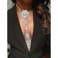Miniatyrbilde 2 av 5: Boho Rhinestone Statement Halskjede Krystall Halskjede Body