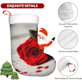 Miniatyrbillede 5 af 8: Julepynt Strømper med Rose - Holdbare, Farverige og Sjove Festlige Dekorationer - Jule Strømpe Pejs Ornamenter Jule Socke Gave Slik B
