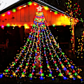 Miniatyrbillede 1 af 6: Udendørs juledekorationer, 12,6ft 350LED vandfaldslys, 8 tilstande julelys, juledekorationer til træ, udendørs jul