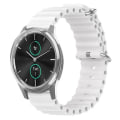 Miniatyrbillede 1 af 5: For Garminmove Luxe 20mm Ocean Style Silikone Solid Color Watch Band RCZ White